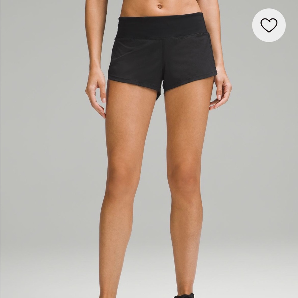 Black Lululemon speed up Shorts